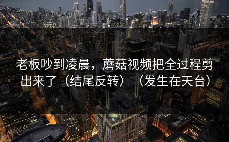 老板吵到凌晨，蘑菇视频把全过程剪出来了（结尾反转）（发生在天台）
