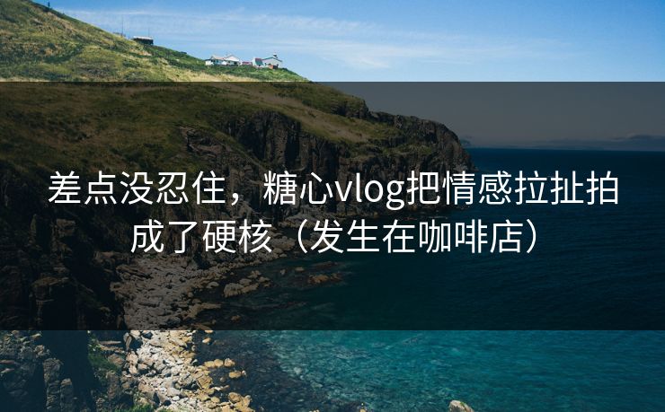 差点没忍住，糖心vlog把情感拉扯拍成了硬核（发生在咖啡店）