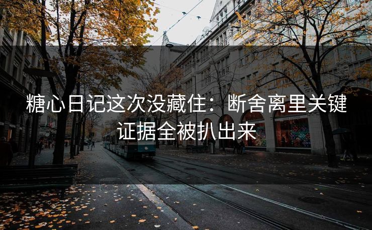 糖心日记这次没藏住：断舍离里关键证据全被扒出来