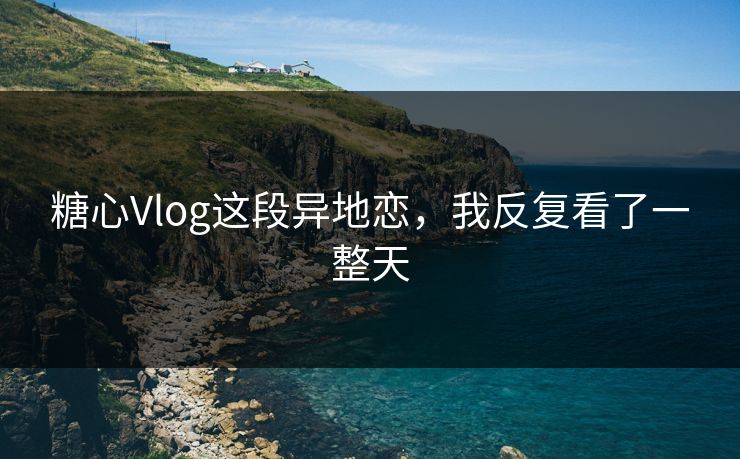 糖心Vlog这段异地恋，我反复看了一整天